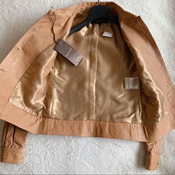 NWT Authentic Gucci Embroidered Leather Jacket - Picture 2 of 8